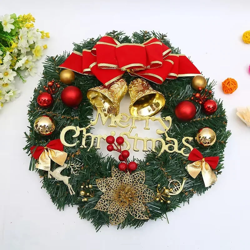 Farmhouse Rustic Christmas Wreath for Front Door