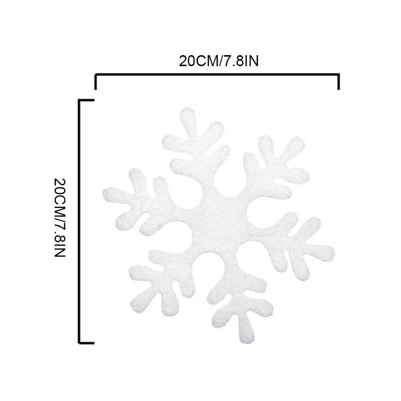Foam Snowflake Christmas Decorations – 6-Pack Hanging Ornaments for Tree & Window