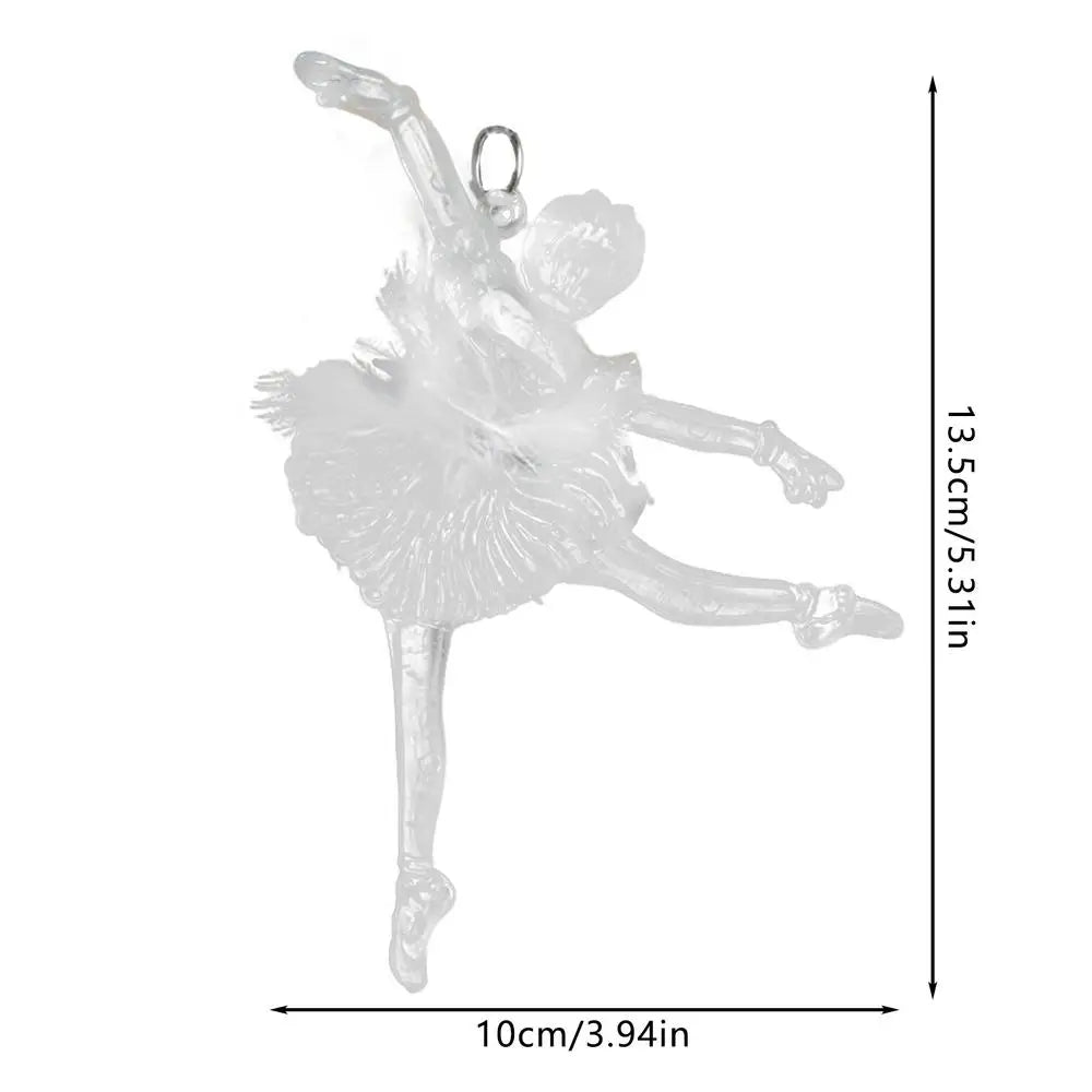 Crystal Angel & Dancing Girl Christmas Ornaments – Elegant Acrylic Pendant Decorations