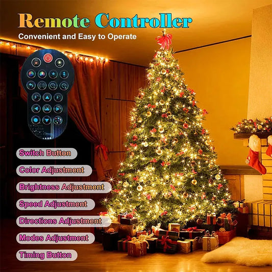 LED Smart Christmas Tree Lights – App Control Multicolor Fairy Lights