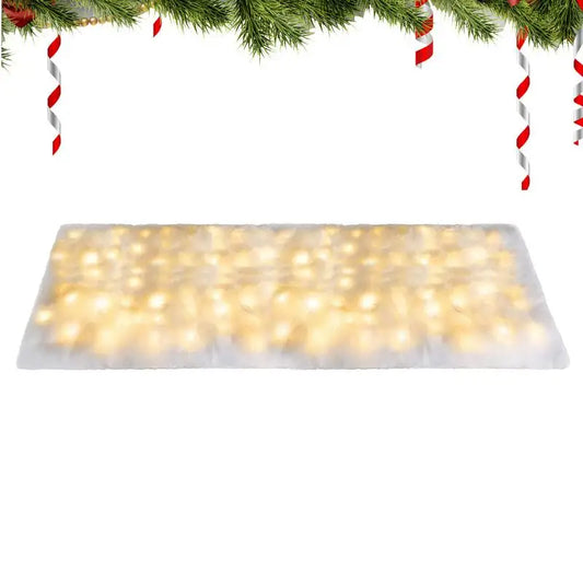 Christmas LED Snow Blanket – Lighted Artificial Snow Cover for Winter & Holiday Decor