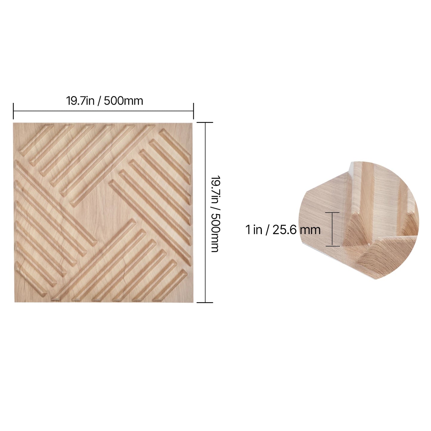 VEVOR 3D PVC Wall Panels – Modern Diamond Textured Tiles