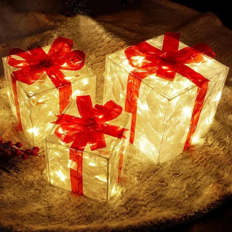 Christmas Glowing Gift Box Light Ornament