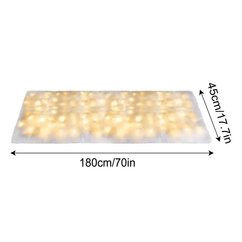 Christmas LED Snow Blanket – Lighted Artificial Snow Cover for Winter & Holiday Decor
