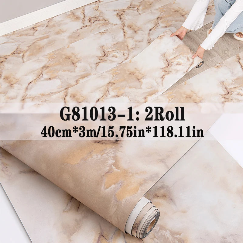 NINETAI Peel and Stick Vinyl Floor Tile Rolls – 2 Pack Wood Grain Flooring 25.8 Sq.Ft