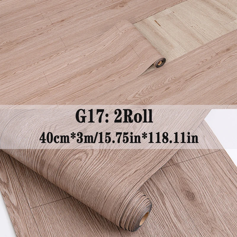 NINETAI Peel and Stick Vinyl Floor Tile Rolls – 2 Pack Wood Grain Flooring 25.8 Sq.Ft