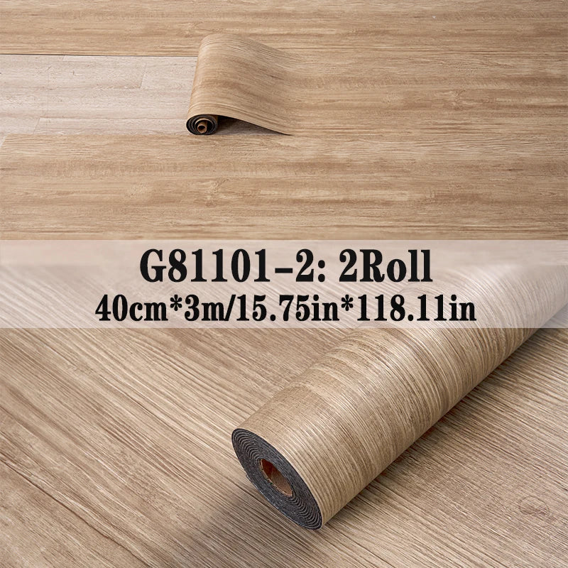 NINETAI Peel and Stick Vinyl Floor Tile Rolls – 2 Pack Wood Grain Flooring 25.8 Sq.Ft