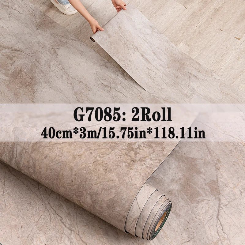 NINETAI Peel and Stick Vinyl Floor Tile Rolls – 2 Pack Wood Grain Flooring 25.8 Sq.Ft