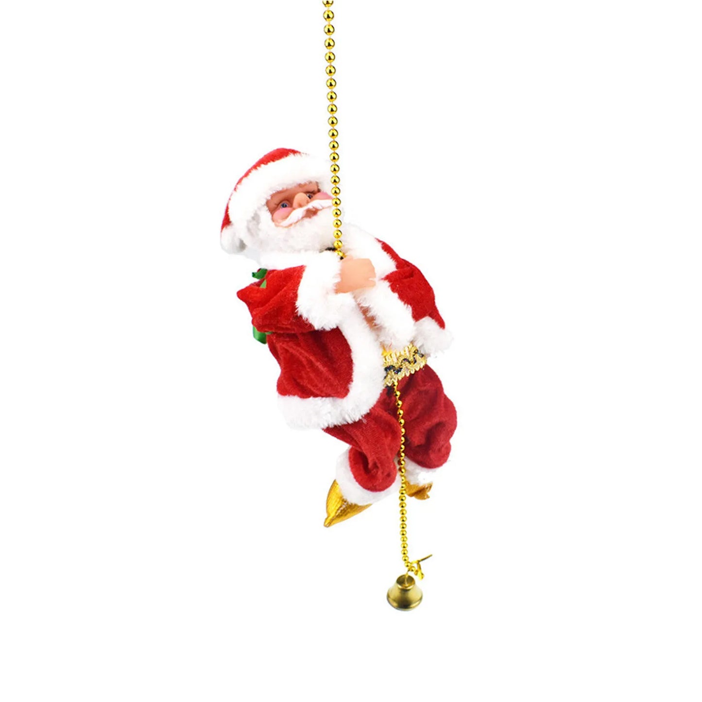 Electric Climbing Santa Claus Decoration – Animated Christmas Ornament with Rope Ladder