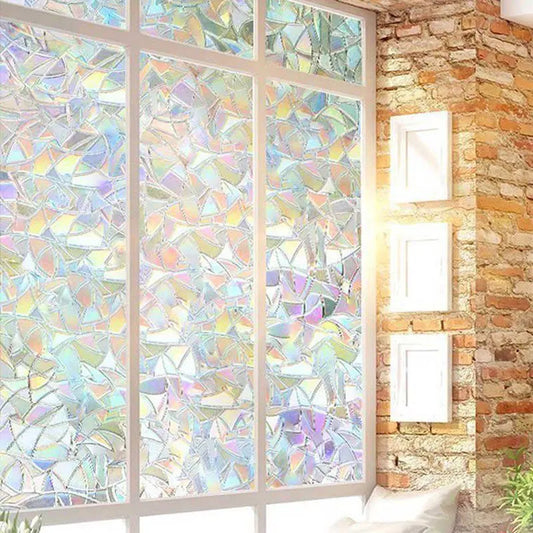 3D Anti-Static Opaque Glass Sticker – Glue-Free Decorative Window Film with Flower Design