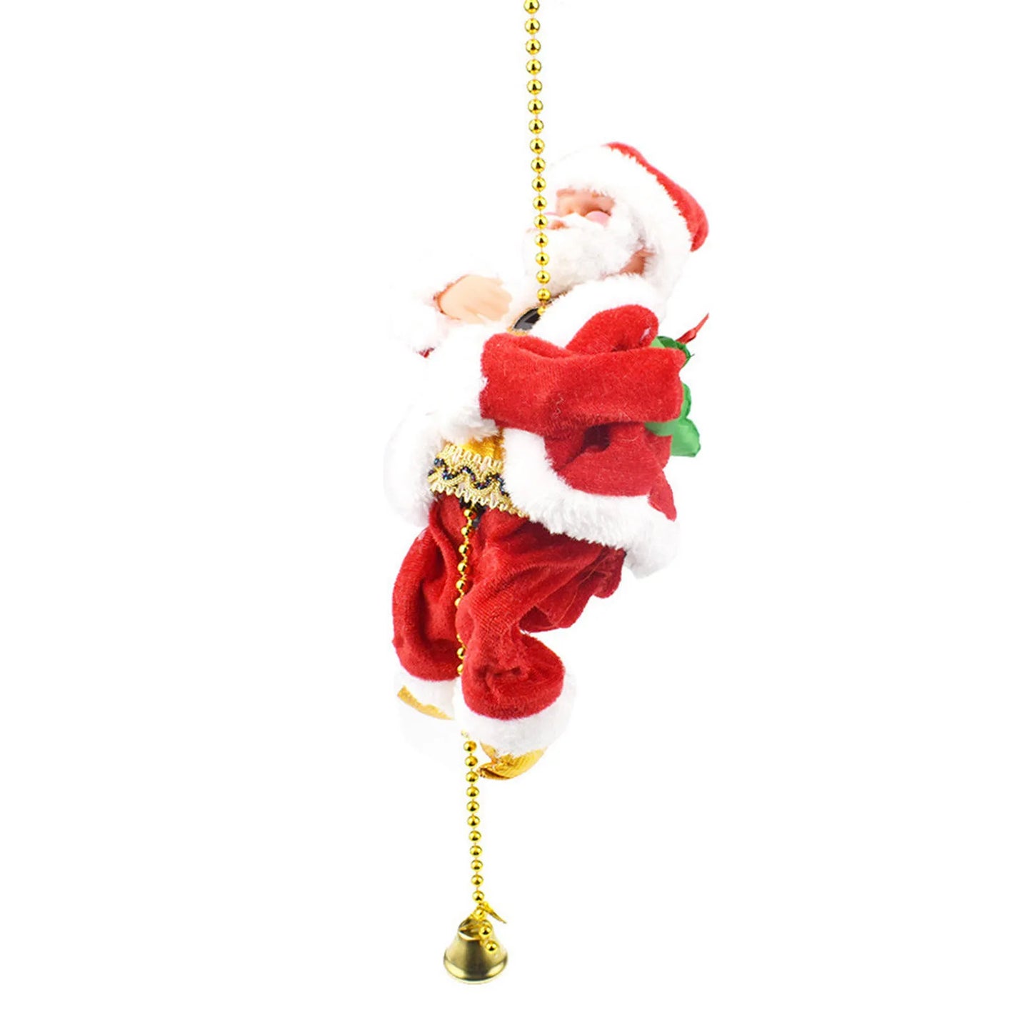 Electric Climbing Santa Claus Decoration – Animated Christmas Ornament with Rope Ladder