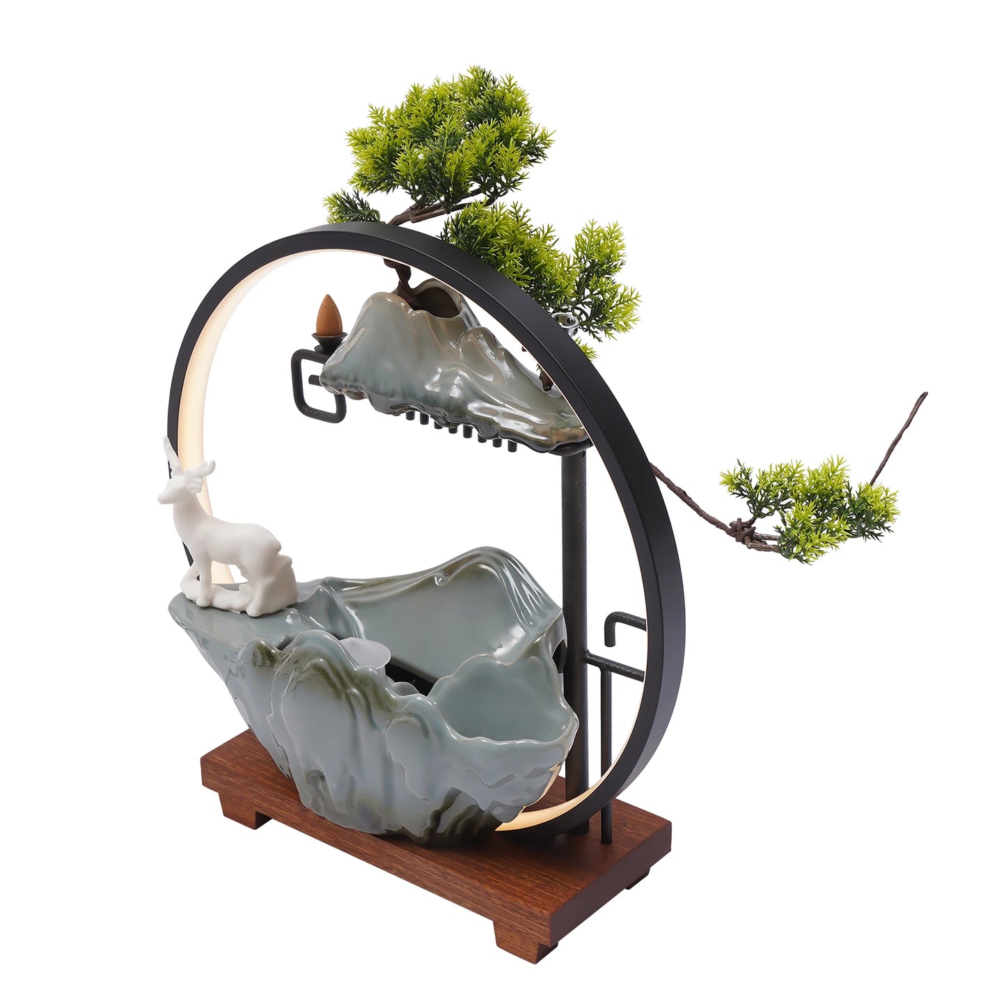 Indoor Tabletop Water Fountain with Mist and LED