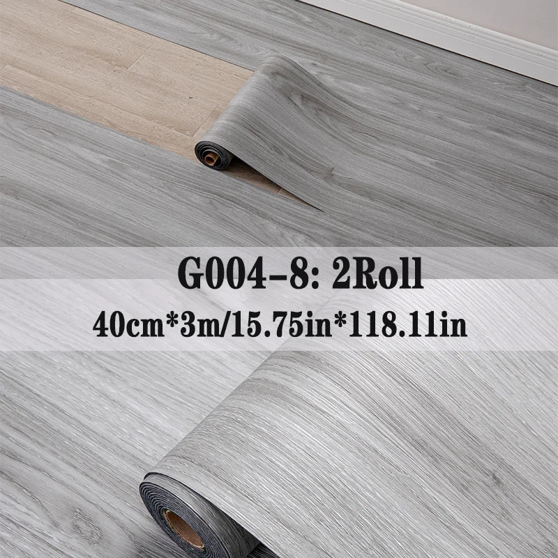 NINETAI Peel and Stick Vinyl Floor Tile Rolls – 2 Pack Wood Grain Flooring 25.8 Sq.Ft
