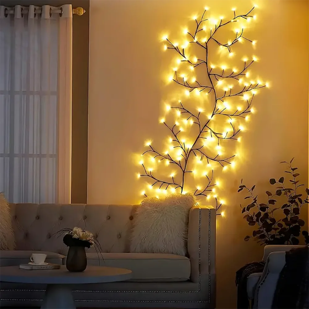 Solar LED Tree Branch String Lights – 96LED Outdoor Waterproof Garland