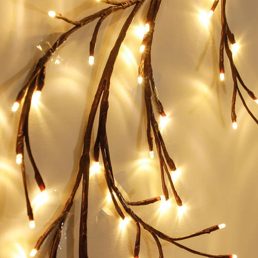 Solar LED Tree Branch String Lights – 96LED Outdoor Waterproof Garland