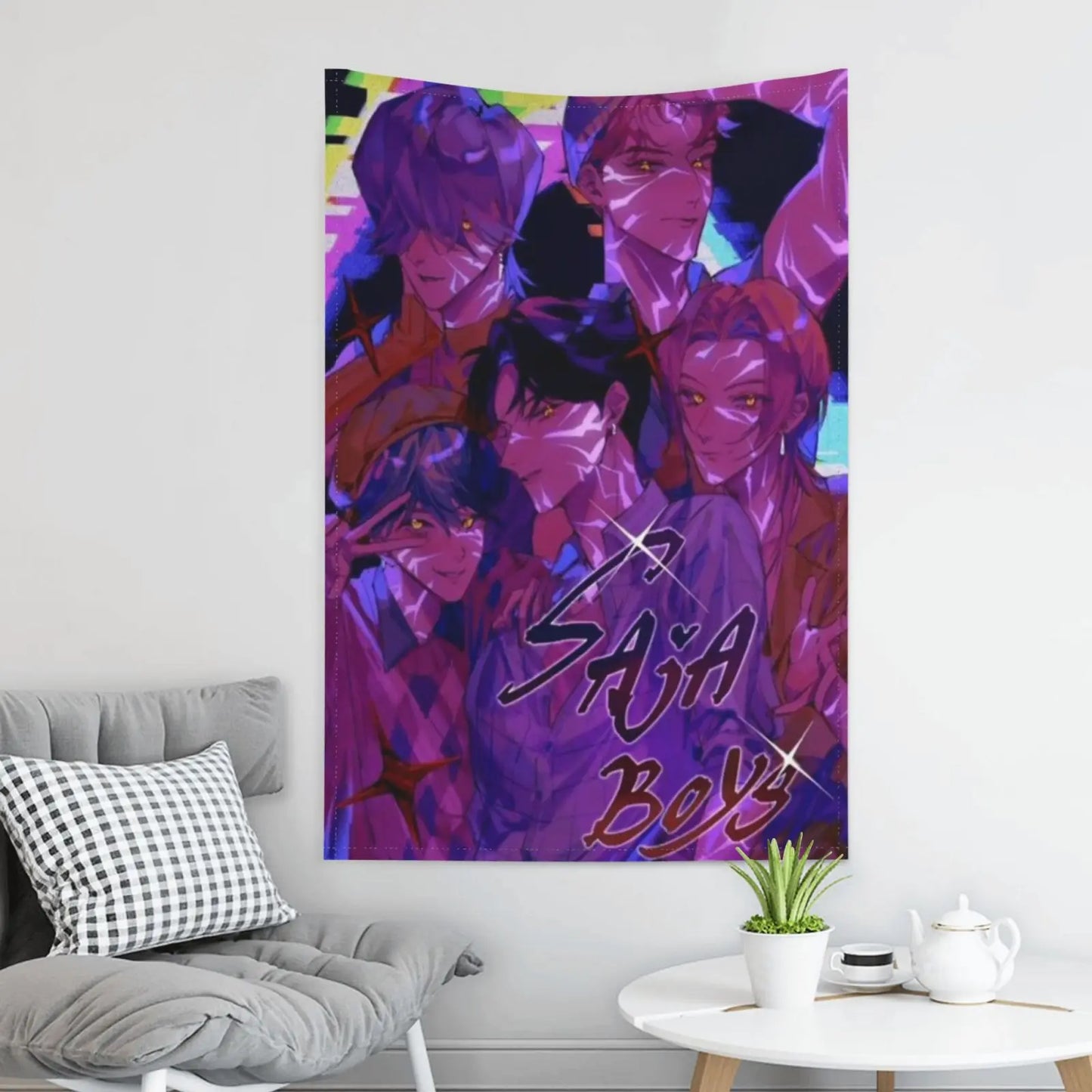 Fantastic Saja Boys Anime Tapestry for Wall Decor