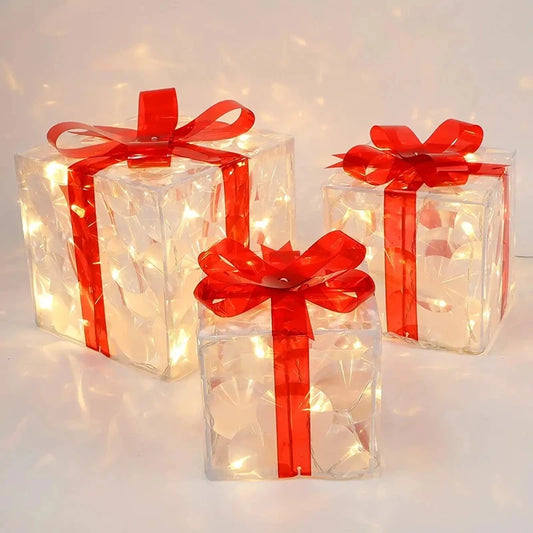 Christmas Glowing Gift Box Light Ornament
