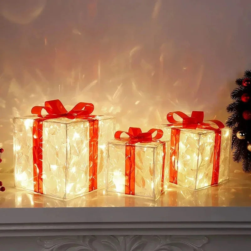 Christmas Glowing Gift Box Light Ornament