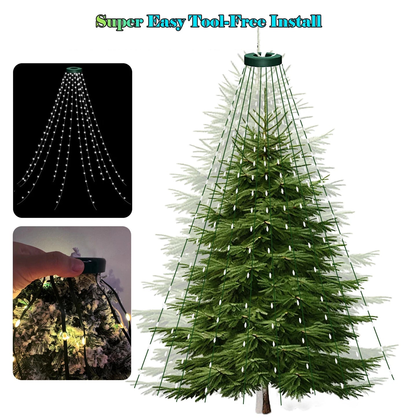 LED Smart Christmas Tree Lights – App Control Multicolor Fairy Lights