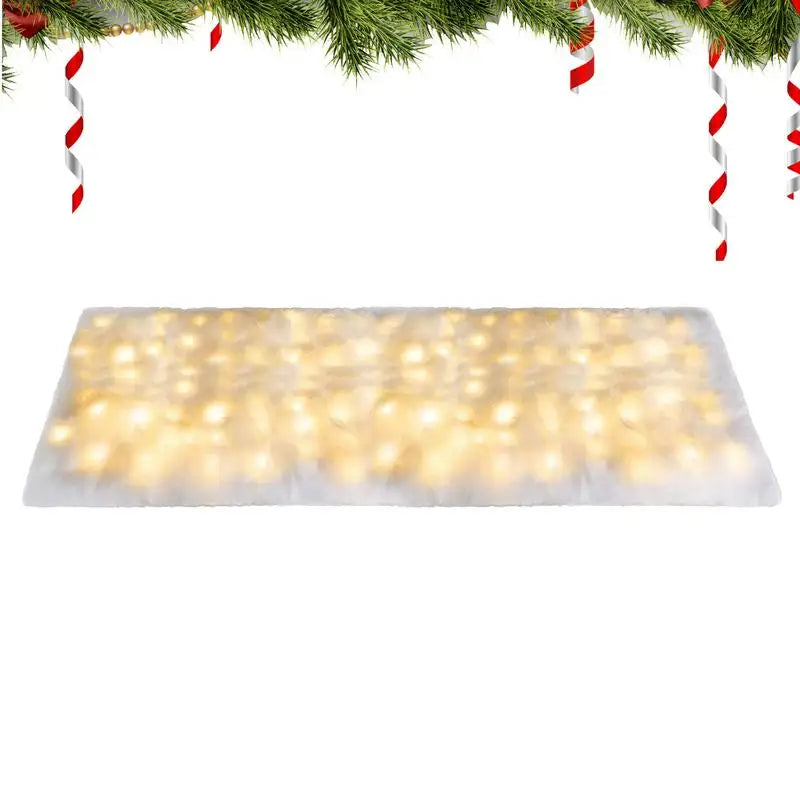 Christmas LED Snow Blanket – Lighted Artificial Snow Cover for Winter & Holiday Decor