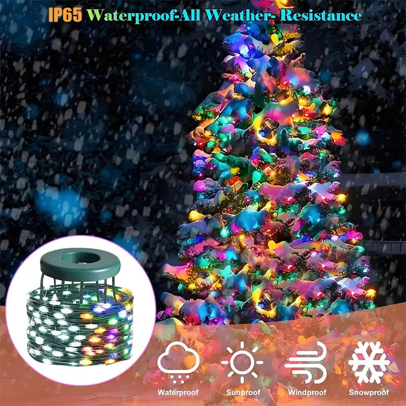 LED Smart Christmas Tree Lights – App Control Multicolor Fairy Lights