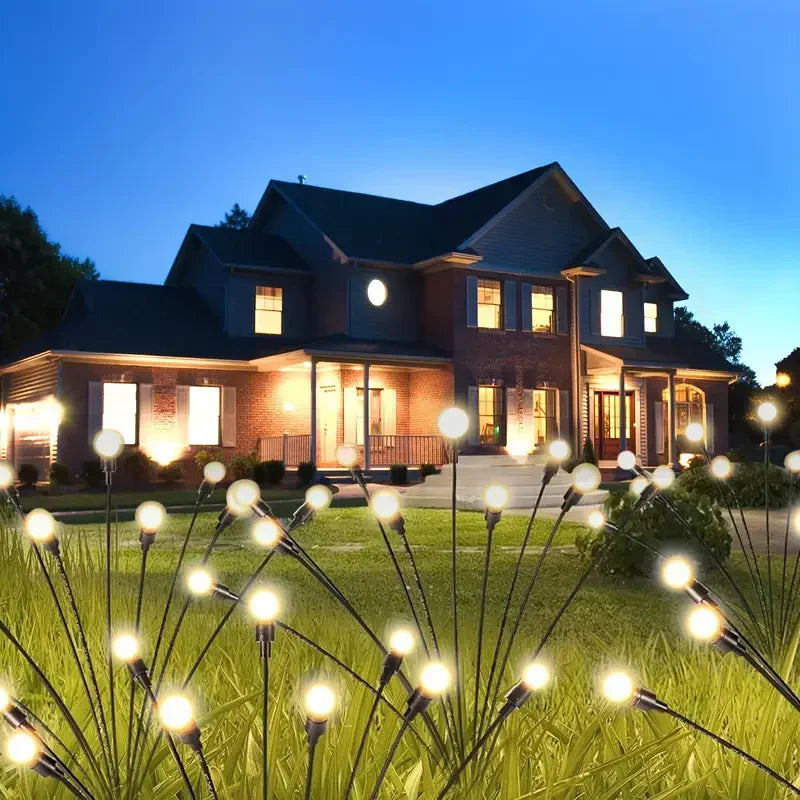 10-LED Solar Firefly Garden Lights – Waterproof Outdoor Swaying Pathway Decoration