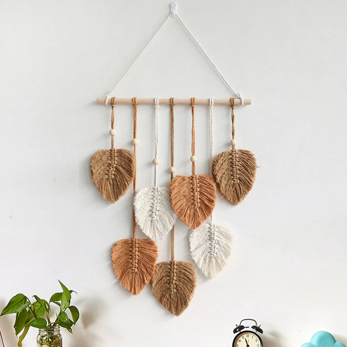 Bohemian Hand-Woven Leaf Pendant