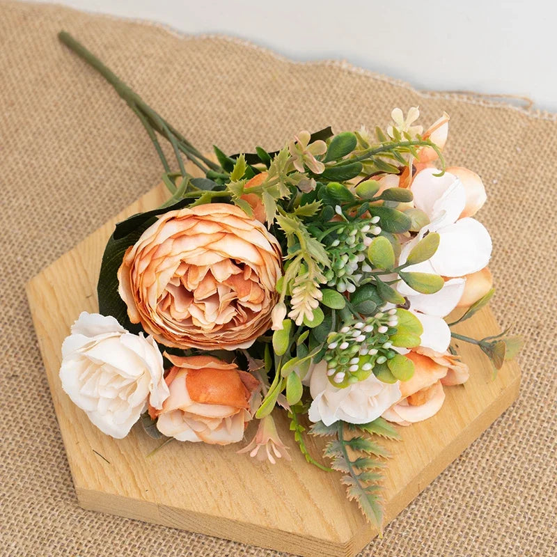 Silk Artificial Rose Flowers for Wedding and Home Decor