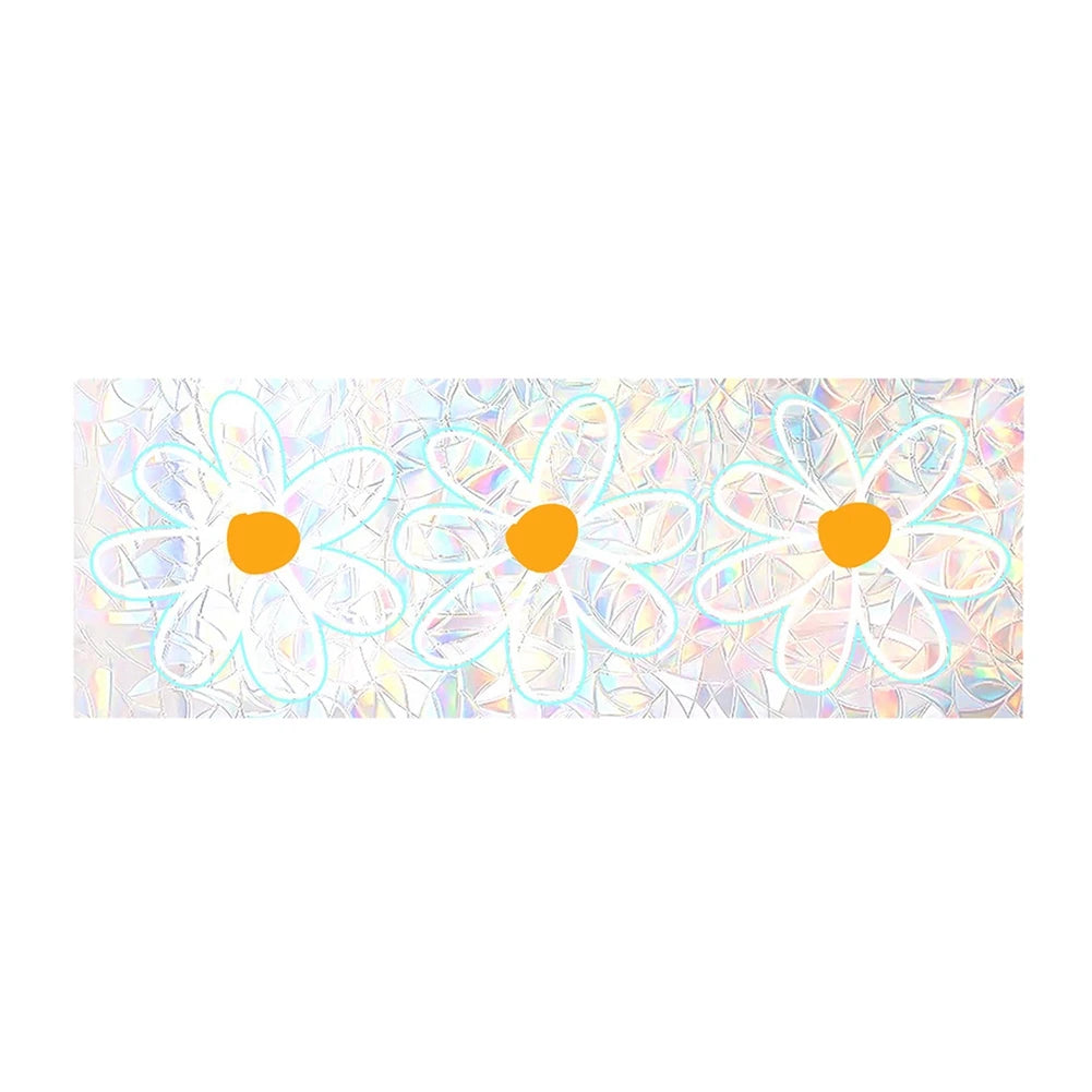 3D Anti-Static Opaque Glass Sticker – Glue-Free Decorative Window Film with Flower Design