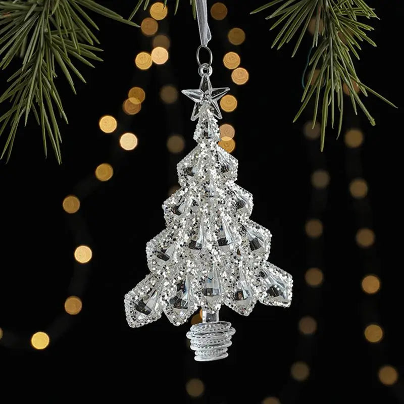 Crystal Angel & Dancing Girl Christmas Ornaments – Elegant Acrylic Pendant Decorations