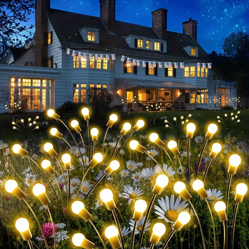 10-LED Solar Firefly Garden Lights – Waterproof Outdoor Swaying Pathway Decoration