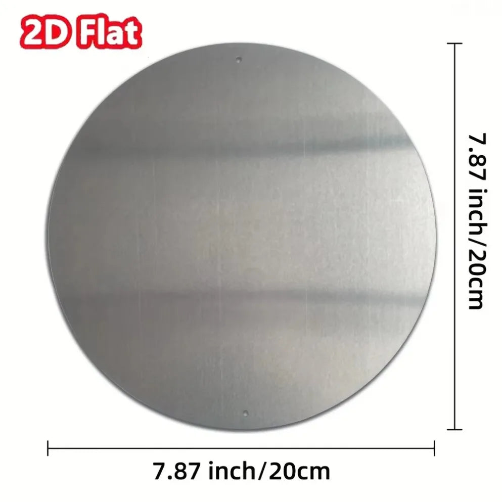 Santa Claus Sleigh Round Metal Wall Sign – Festive Aluminum Christmas Decor