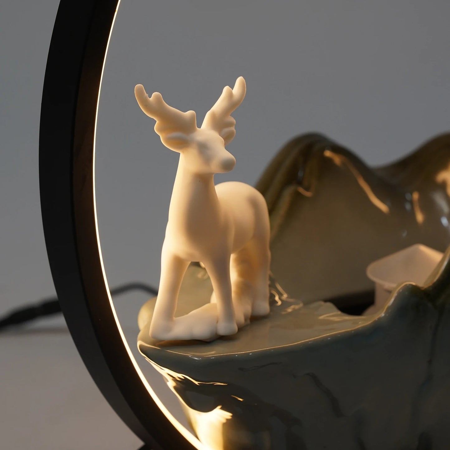 Indoor Tabletop Water Fountain with Mist and LED