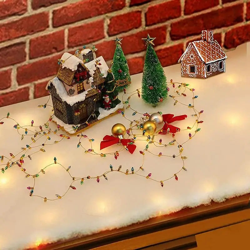 Christmas LED Snow Blanket – Lighted Artificial Snow Cover for Winter & Holiday Decor