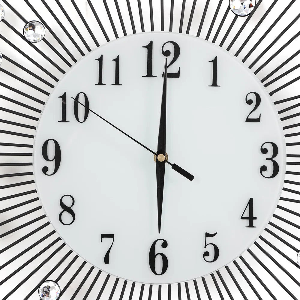 Luxury 3D Metal Sunburst Wall Clock