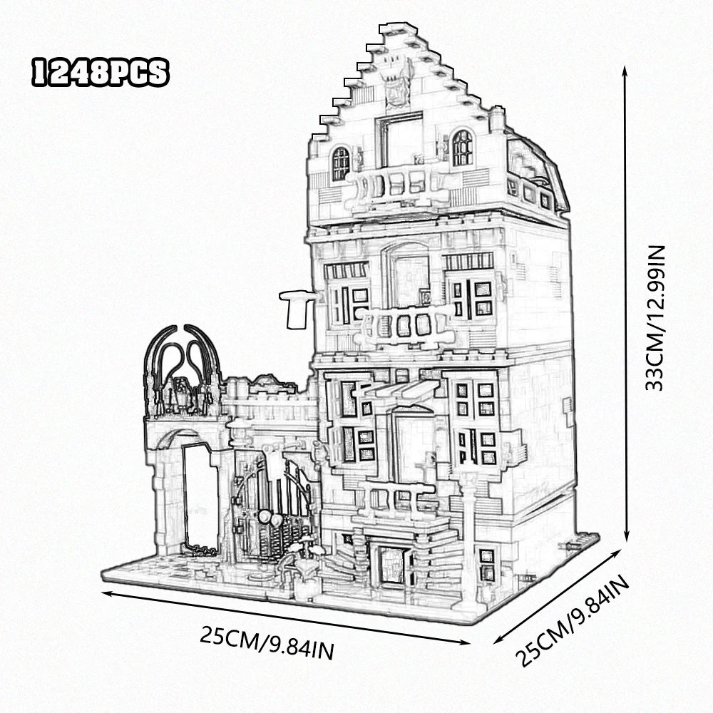 Adorable Assembly Square House Model Building Blocks