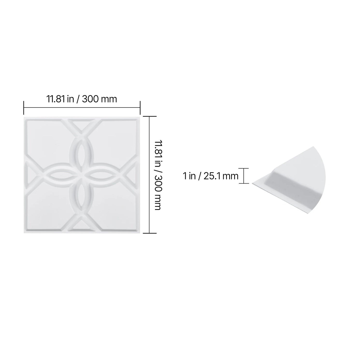 VEVOR 3D PVC Wall Panels – Modern Diamond Textured Tiles