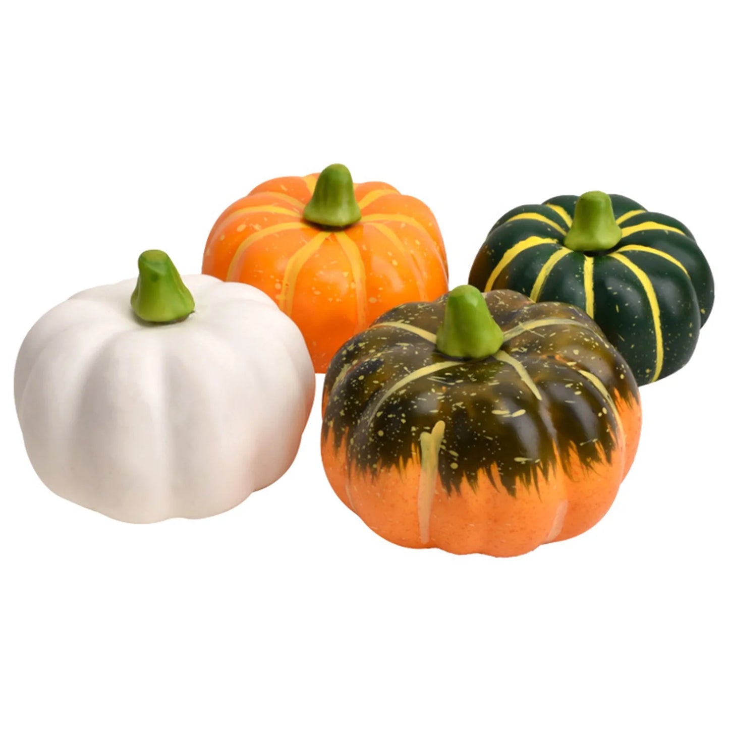 4pcs Artificial Foam Pumpkin Set of 4 – Autumn Harvest Home Decor