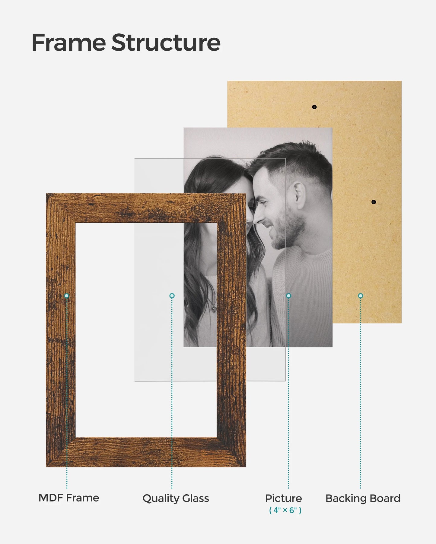 10-Pack Collage Picture Frames for Wall – Rustic 4x6 Photo Frame Set