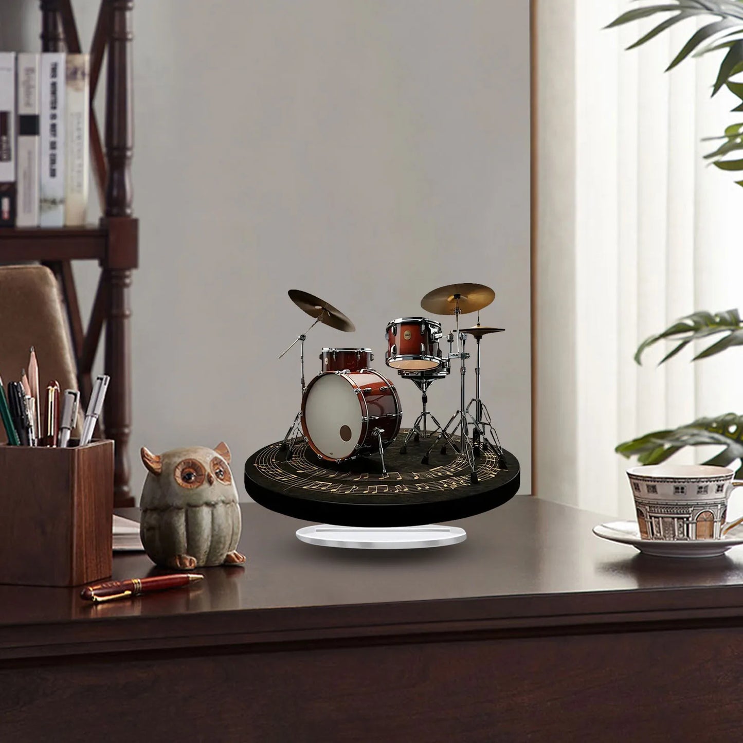 Beautiful Christmas Ornament Creative Drum Stand Decoration – 2D Acrylic Hand Figure