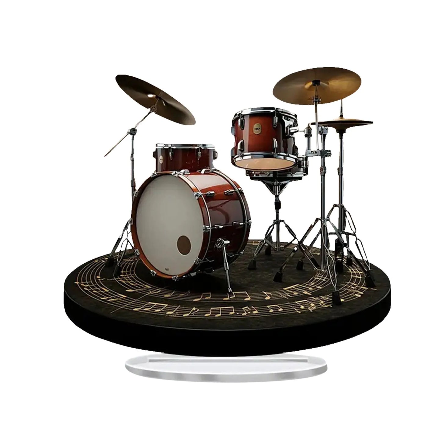 Beautiful Christmas Ornament Creative Drum Stand Decoration – 2D Acrylic Hand Figure