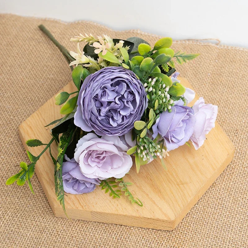 Silk Artificial Rose Flowers for Wedding and Home Decor