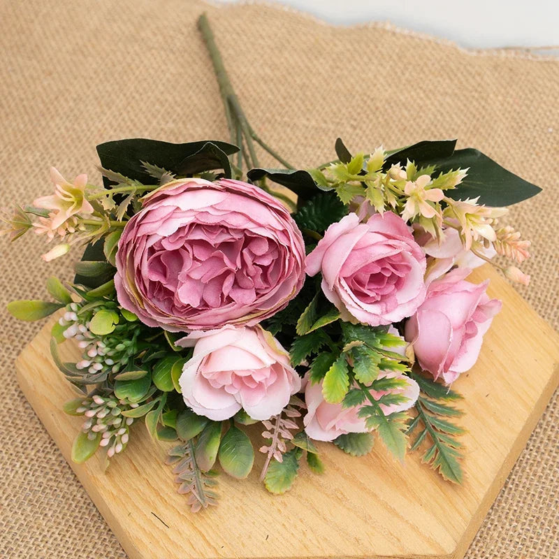 Silk Artificial Rose Flowers for Wedding and Home Decor