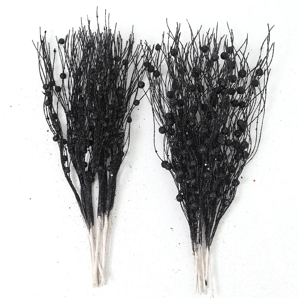 5Pcs Glitter Foam Berry Christmas Bouquet – Festive Artificial Floral Decoration