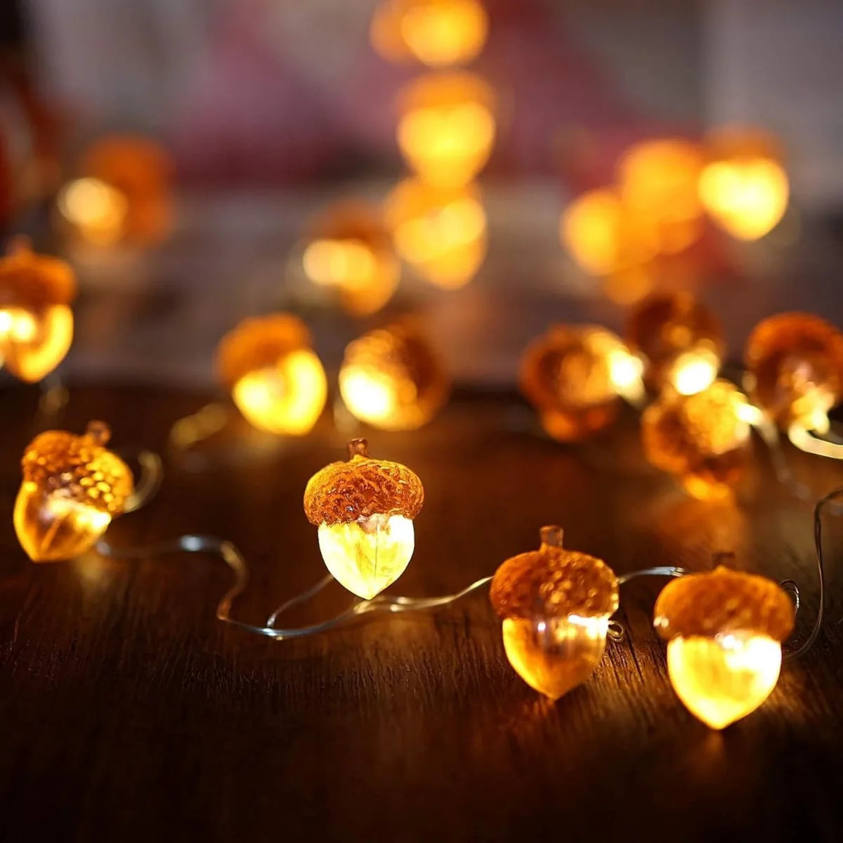 3D Acorn String Lights – Battery-Powered Thanksgiving & Christmas Decorative Lights