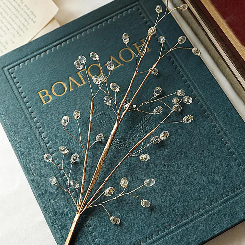 Christmas Glitter Stems – Golden Tree & Wreath Ornaments