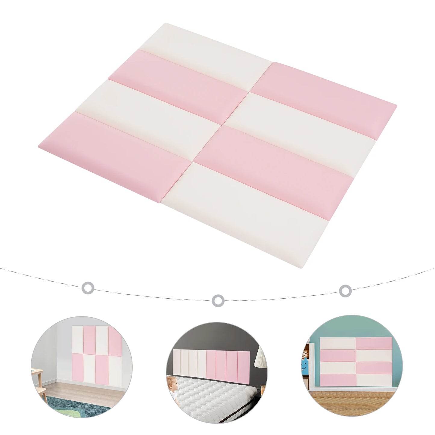 Self Adhesive Artificial Leather Wall Panels