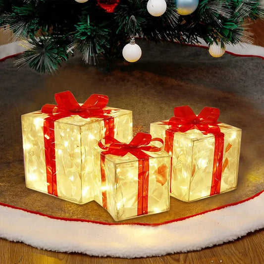 Christmas Glowing Gift Box Light Ornament