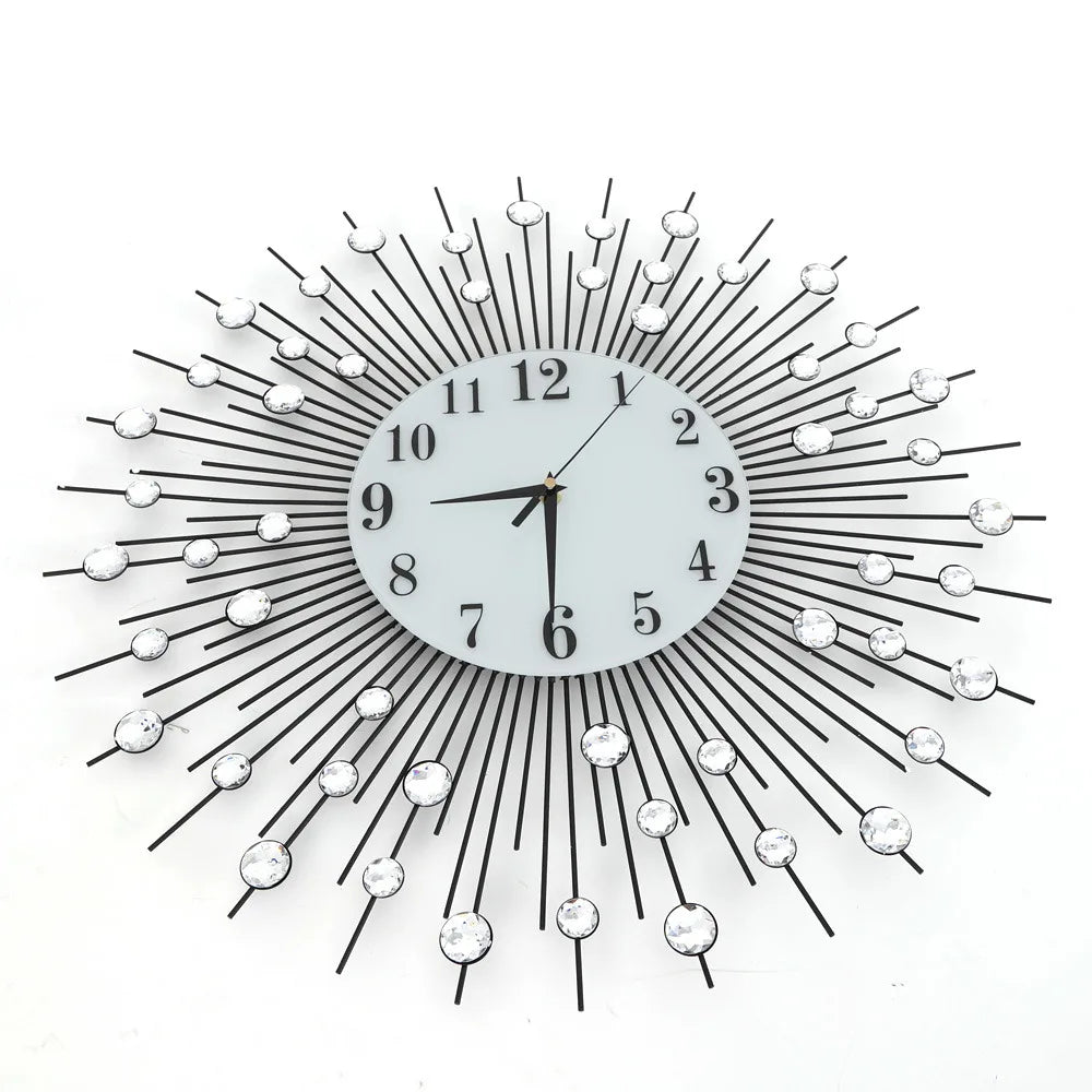 Luxury 3D Metal Sunburst Wall Clock