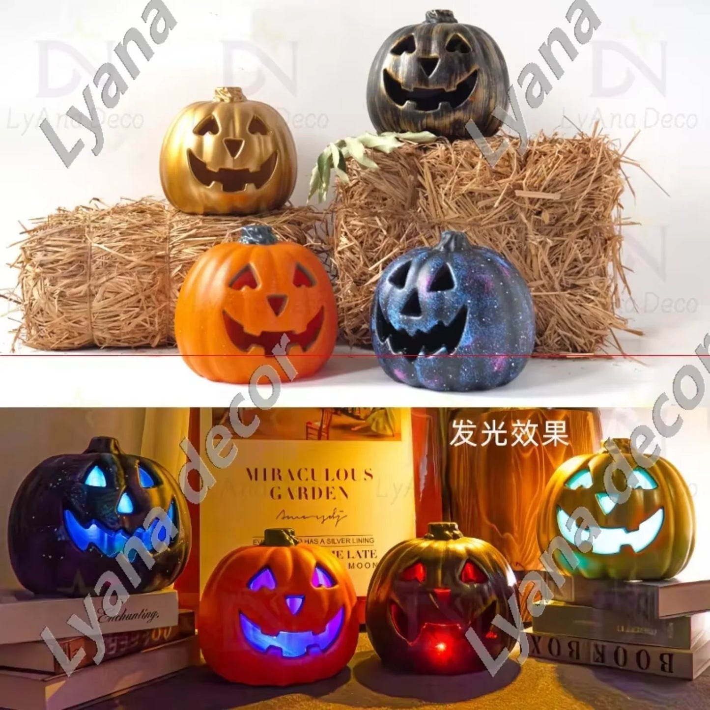 Luminous LED Halloween Pumpkin Light